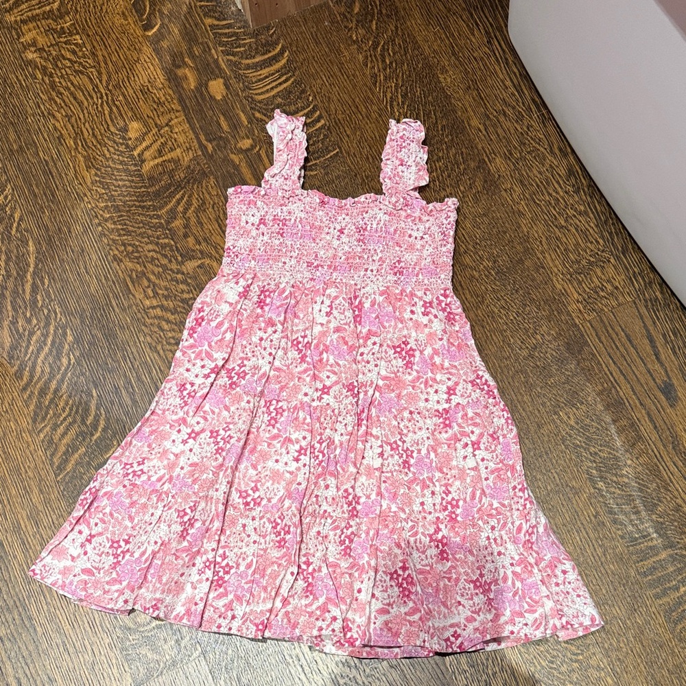 Adorable Pink Floral Kids Dress